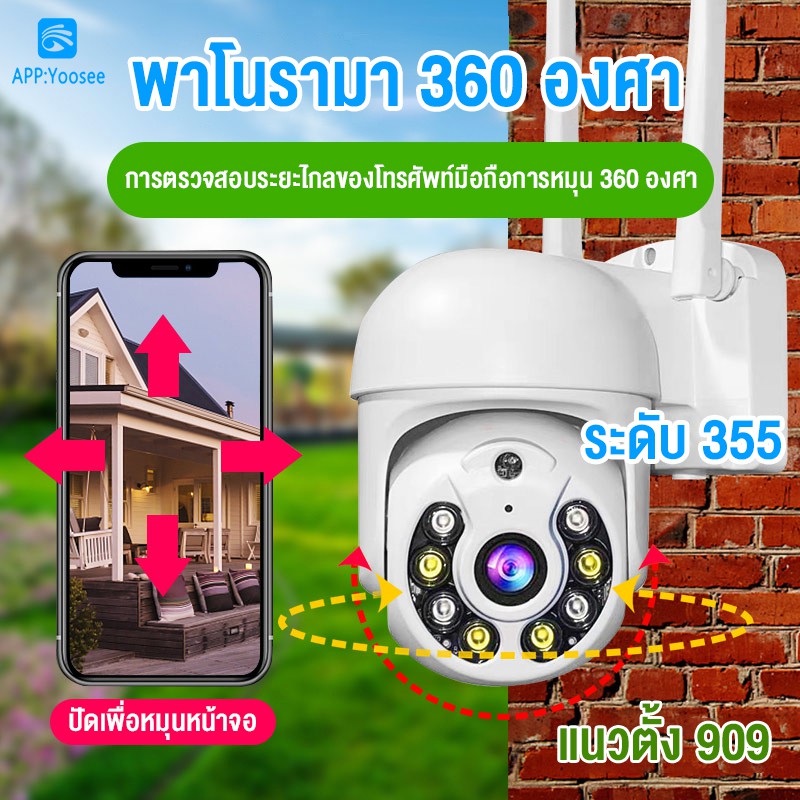 APP yilot กล้องวงจรปิดกันน้ำ  Mini PTZ กล้องวงจรปิด Wifi ไร้สาย ไซส์มินิ 2ล้านพิกเซล มีภาษาไทย กล้อง