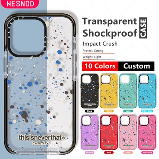 กันกระแทกใสแข็งแฟชั่นเคสโทรศัพท์มือถือ ลาย Thisisnecerthat Splatter สไตล์เกาหลี สําหรับ Iphone 13 Pro Max 7 8 Plus Xs X Xr 12 Mini 15 14 11 Se2020คุณภาพสูงใสบางนิ่มTpu Casetifyซิลิโคนยี่ห้อโทรศัพท์มือถือไอโฟนปกป้องฝาปิด