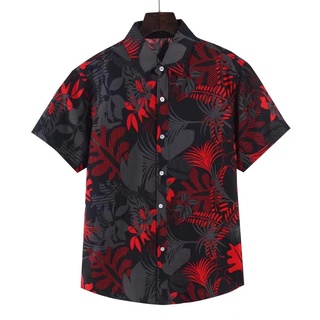 Fashion Korean Summer Floral Polo Hawaiian Polo Cotton Tela Good Quality New