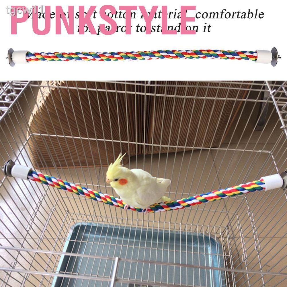 Pets Birds Parrot Rope Cockatiel Parakeet Cage Standing Perch Chewing ...