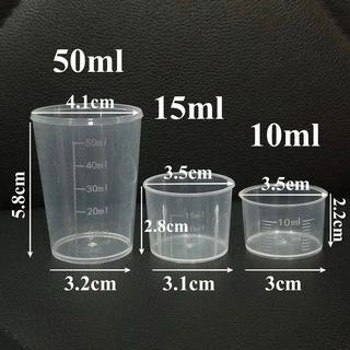 พร้อมส่ง!10/15/50/100 ml ถ้วยตวง ขนม ใส่ยาโรงพยาบาล ชิม ยาคลีนิค ใช้เอนกประสงค์ เป็นพลาสติก ใส่ยาเม็ดชั่งสาร
