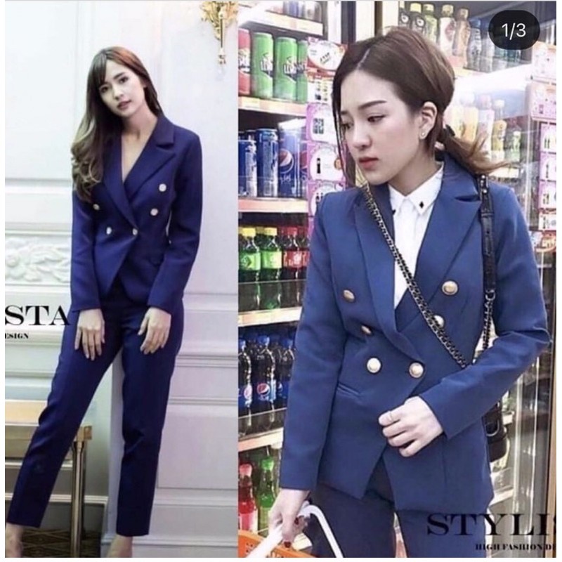 สูทสีกรม ชุดสูทสีกรม ชุดสูท สูทผู้หญิง ชุดสูทผู้หญิง เสื้อสูทผู้หญิง  เดรสสูท เสื้อสูท เสื้อคลุม สูท