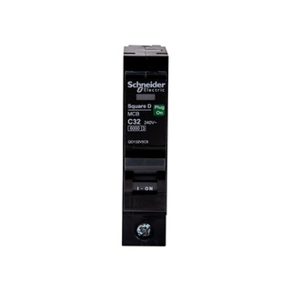 🔥The Best!! SQUARE D ลูกย่อยสวิตช์ตัดตอน รุ่น QO132VSC6T สีดำ Circuit Breakers &amp; Consumer Units