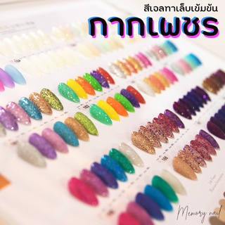 สีเจล กากเพชรเข้มข้น YU ((ขวดสีแสด)) ใหญ่15ml. [25-74] กากเพชรเจล สีทาเล็บเจล ราคาถูกมาก สีเจลทาเล็บ