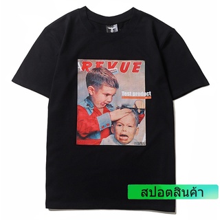 เสื้อยืดแขนสั้นลําลอง ผ้าฝ้าย พิมพ์ลาย ทรงหลวม สไตล์สตรีท แฟชั่นคลาสสิก สําหรับผู้ชาย และผู้หญิง