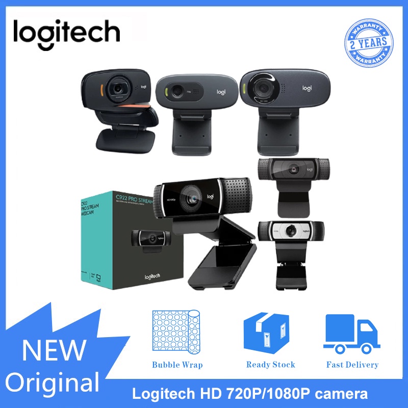 100% Original กล้องเว็บแคม Logitech C922 Pro C920 Pro 1080P HD พร้อมไมโครโฟนในตัว ตัดเสียงรบกวน สําหรับระบบประชุมออนไลน์
