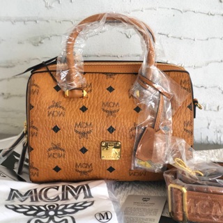 (ผ่อน0%)🚩แท้💯 MCM Essential Boston ลาย Visetos(ไม่แท้คืนเงิน)