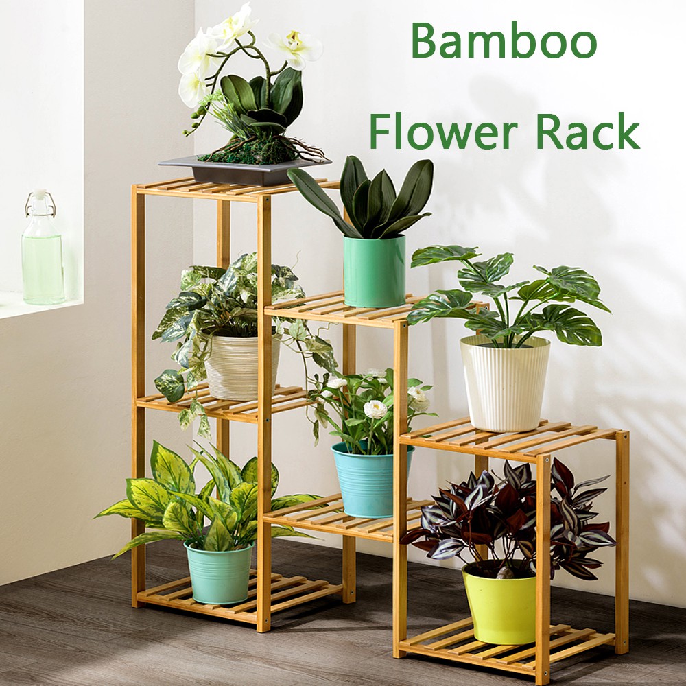 [bam] - ชั้นวางต้นไม้ ชั้นวาง ชั้นวางไม้ไผ่ 2+2+3ชั้น ชั้นวางกระถางต้นไม้ Bamboo Flower Rack Walmrt #ชั้นวางของ #ชั้นวางต้นไม้ #ต้นไม้ #แคคตัส