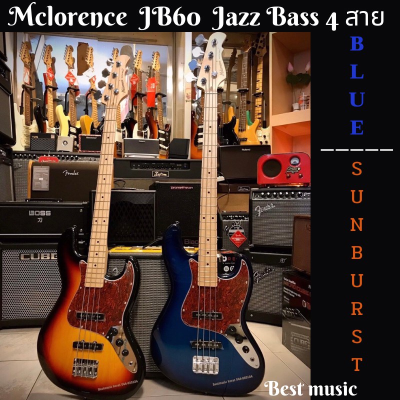 เบส Mclorence  JB60-4  ทรง Jazz Bass 4 สาย