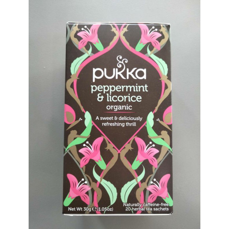 Pukka Peppermint & Licorice Organic ชาเปปเปอร์มิ้นท์ และ ชะเอม  30 กรัม ราคาสุดฟิน