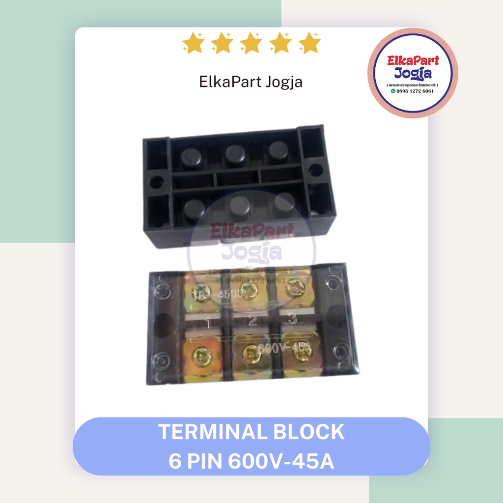 TERMINAL BLOCK Weidu TB4503 45A 600V 3 ขา 3P TB 4503 สกรูบล็อก