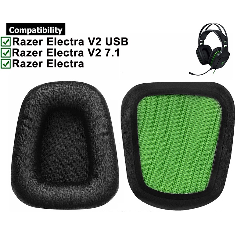 1 คู่แผ่นรองหูฟังสําหรับ Razer Chimaera Electra V2 7.1 USB / V1 หูฟังแผ่นรองหูฟังเบาะฟองน้ําชุดหูฟัง