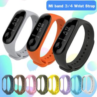 สายนาฬิกาข้อมือ ทำจากซิลิโคน สีพื้น แบบเปลี่ยนได้ สําหรับ Xiaomi Mi Band 4 Sport