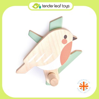 Tender Leaf Toys เฟอร์นิเจอร์เด็ก เฟอร์นิเจอร์ไม้ ตะขอแขวนเสื้อรูปนก Forest Coat Hook