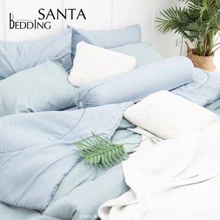 SANTA Bedding ชุดผ้าปูที่นอนพร้อมผ้านวม สีฟ้า สีเขียว