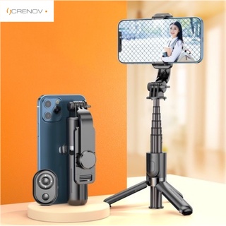 ไม้เซลฟี่บลูทูธ รีโมทไร้สาย เล็ก เบา พกพาง่าย CRENOV Mini Tripod Bracket Holder Handheld Selfie Stick ขาตั้งกล้องมือถือ