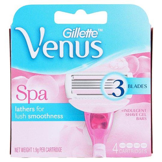 ยิลเลตต์ วีนัส สปา ใบมีดโกนสำหรับผู้หญิง 4 ชิ้น/Gillette Venus Spa razor blades for women 4 pieces