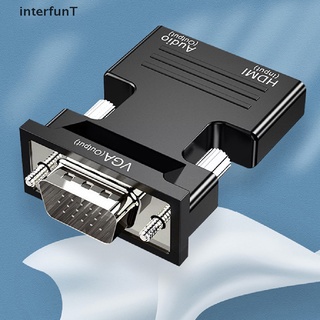 [InterfunT] อะแดปเตอร์แปลง HDMI ตัวเมีย เป็น VGA ตัวผู้ พร้อมอะแดปเตอร์เสียง รองรับ 1080P