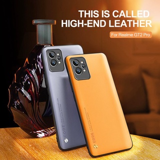 Plain Leather Matte Fundas For Oppo Realme GT2 Pro Case RealmeGT2 Realmy GT 2 Pro 2Pro GT2Pro Camera Protect Bumper Phone Cover