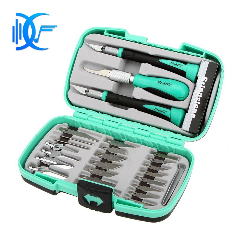 【In stock】Pro'sKit PD-395A 30 pcs Multifunction Deluxe Hobby Knife Kit ...