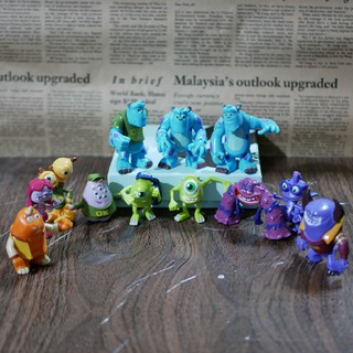 โมเดล Monsters University ฟิกเกอร์ ไมค์ ซัลลี่ อาร์ต ตุ๊กตาจิ๋ว ชุด 12 ตัว น่ารักมากๆ