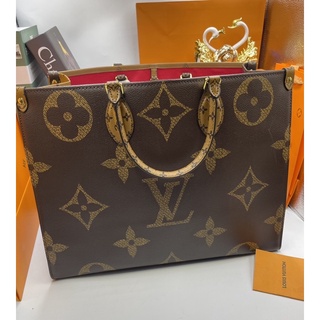 Hiend 1:1 Louisvuitton on the go หลุยส์ช้อปปิ้ง กระเป๋าช้อปปิ้งใบใหญ่