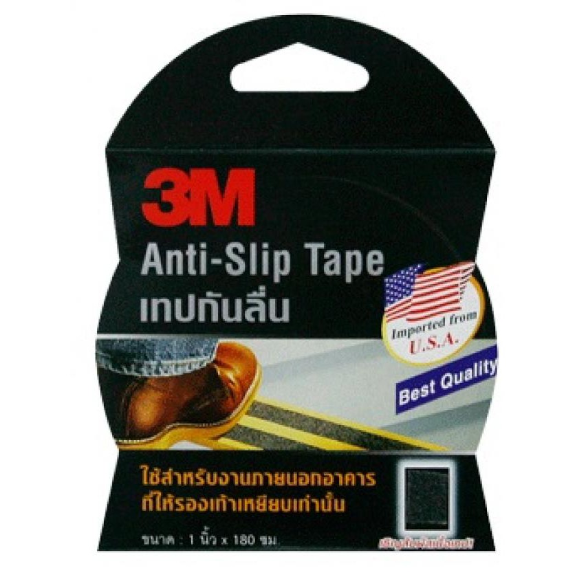 3M™ เทปกันลื่นชนิดม้วน, สำหรับงานภายนอก, 1 นิ้ว X 180 ซม., สีดำ