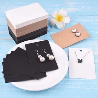 💗พร้อมส่ง💗(D44)แผงกระดาษ แป้นต่างหู แผงสร้อยคอ แป้นต่างหูสร้อยคอ 50 แผ่น