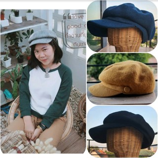 Pumpkin Hat ผ้าคอตตอน+โพลีเอสเตอร์ สีดำ/สีฟ้า/สีเหลือง/สีน้ำตาล Size : M/L , XL