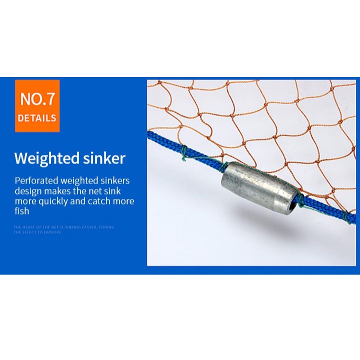 (RM120.60 Tawaran Khas) Frisbee Throwing Net Fishing Net Rotary Net ...