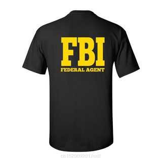 คอลูกเรือเสื้อยืด พิมพ์ลาย Fbi Federal Agent Bureau Investigation สําหรับผู้ชายS-5XL