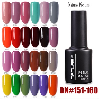 🔴 BN#151-#160 (ขวดสีดำBLACK) ยาทาเล็บเจล  Nature UV/LED ยาทาเล็บสีเจล สีทาเล็บ ยาทาเล็บ Gel