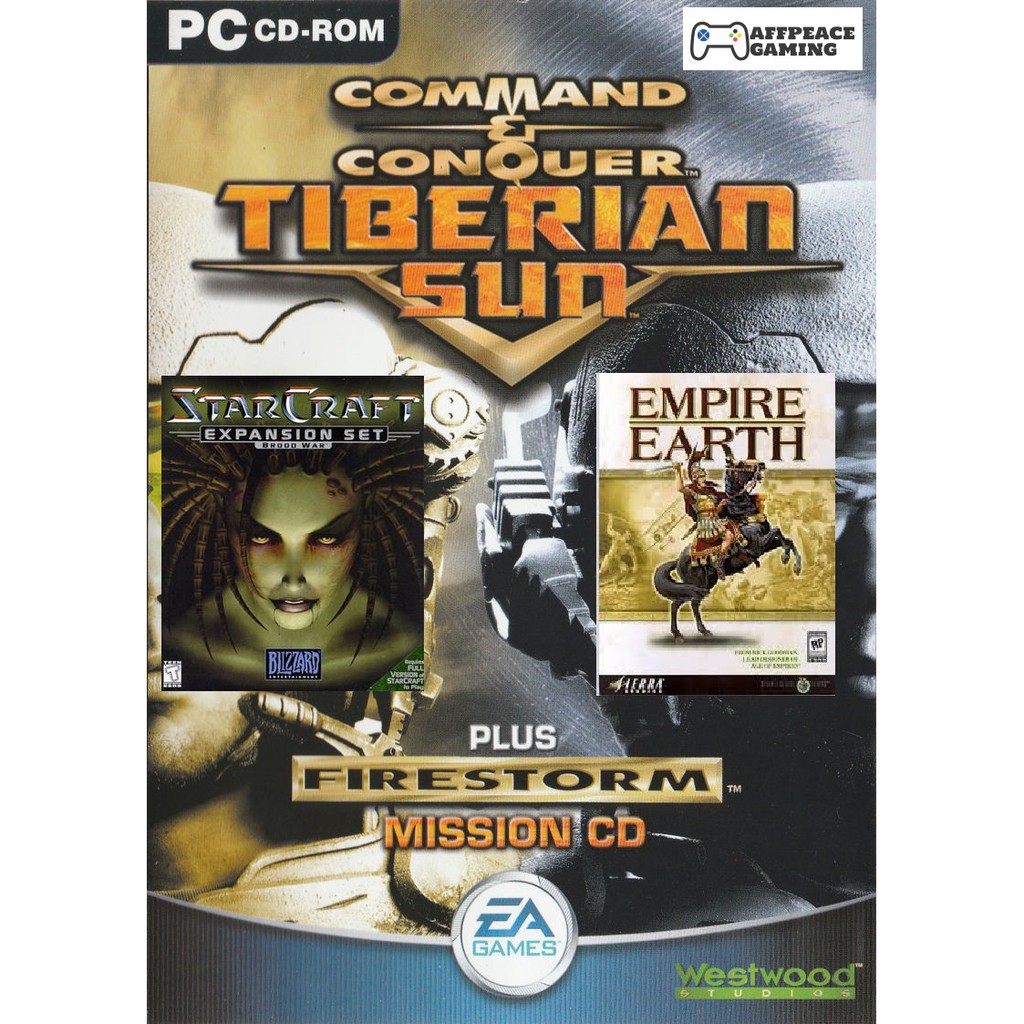 (เกมพีซี) 3 IN 1 Command & Conquer Tiberian Sun, StarCraft Brood War, Empire Earth