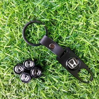 จุกลมรถยนต์ Honda พร้อมพวงกุญแจเข้าเซต