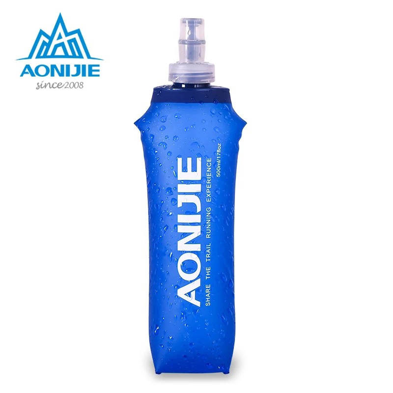 AONIJIE SD09 SD10 tpu ขวดน้ําขนาด 250 มล. 500 มล. แบบพับได้สําหรับวิ่งเดินป่าขี่จักรยาน bpa - free