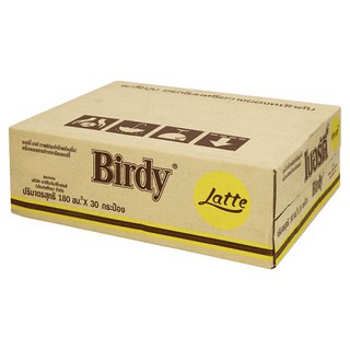 ✨นาทีทอง✨ เบอร์ดี้ ลาเต้ กาแฟปรุงสำเร็จพร้อมดื่ม 180มล. x 30 กระป๋อง Birdy Latte Instant Coffee Instant Drink 180ml x 30