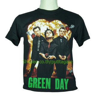 เสื้อวง Green Day เสื้อไซส์ยุโรป กรีนเดย์ PTA1030 เสื้อยืดวงดนตรีร็อค