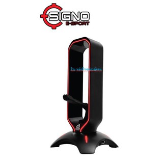 SIGNO E-Sport Gaming 3 in 1 Mouse Bungee INVAGUS รุ่น BG-703 (Black) (อุปกรณ์ล็อคสายเมาส์ ที่แขวนหูฟัง ยูเอสบีฮับ)