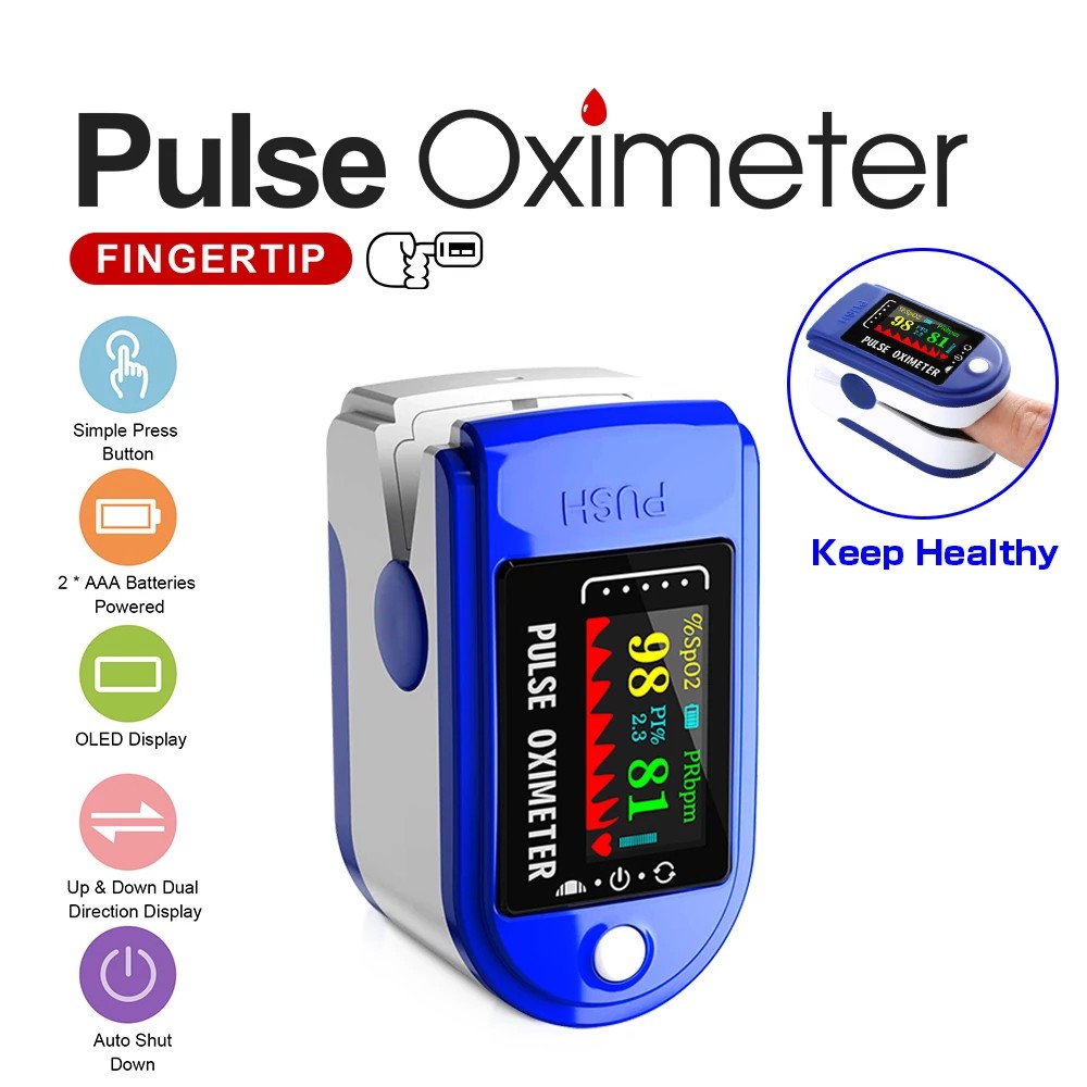 พร้อมส่ง🇹🇭🇹🇭 เครื่องวัดออกซิเจนปลายนิ้ว Oximeter และ ตรวจวัดชีพจรปลายนิ้ว Fingertip pulse oximeter  (ไม่แถมถ่าน)