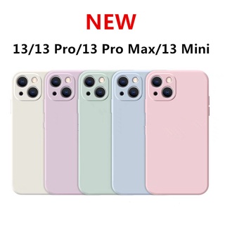 T🇹🇭เคสใช้สำหรับไอโฟน เคสขอบเหลี่ยม ใช้สำหรับ iPhone 13 Pro Max 13 Mini PTU Case เคสซิลิโคนแบบอ่อน เคสซิลิโคน เคสไอโฟน