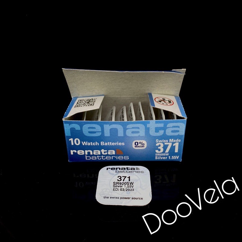 ถ่านกระดุม Renata ‪371 SR920SW กล่อง 10 ก้อน