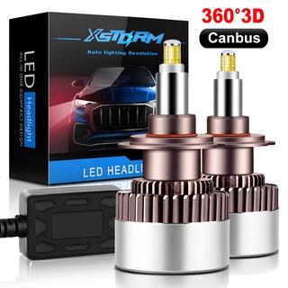 หลอดไฟหน้ารถยนต์ LED 3D H1 H7 Canbus H8 H11 9005 HB3 9006 HB4 20000LM 6500K 12V 2 ชิ้น