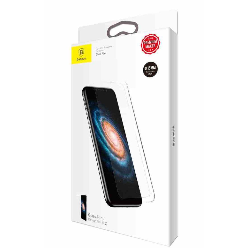 ฟิล์ม กระจกไอโฟน X  แบบไม่เต็มหน้าจอ มีความหนาให้เลือก 0.2 และ 0.3 mm Baseus ของแท้นำเข้าเอง