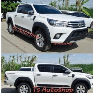 คิ้วล้อ รีโว้ แบบเต็ม สีดำด้าน hilux revo matte Trd