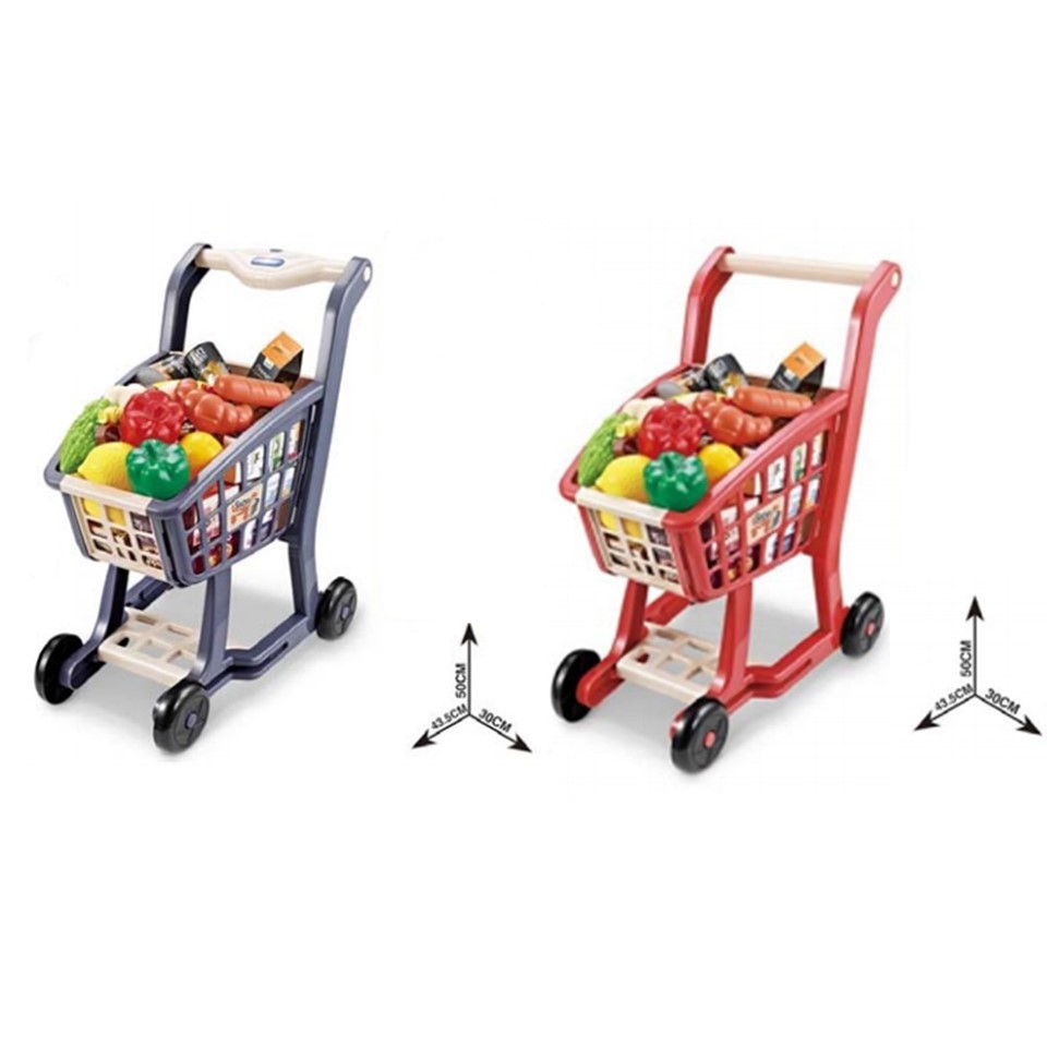 ของเล่นเด็ก Home shopping Cart - รถเข็นของเล่นพร้อมอุปกรณ์ รถเข็นซุปเปอร์มี 2 แบบให้เลือก
