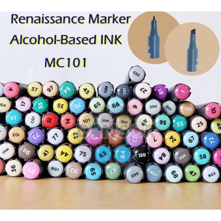 ปากกามาร์คเกอร์ Markers Renaissance 2 หัว MC101 หมึก alcohol-Based