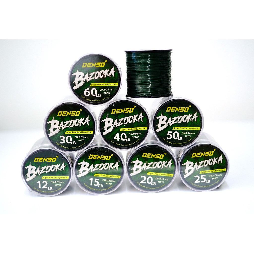 DENSO BAZOOKA สายเอ็นตกปลา 12-50lb คุณภาพดี