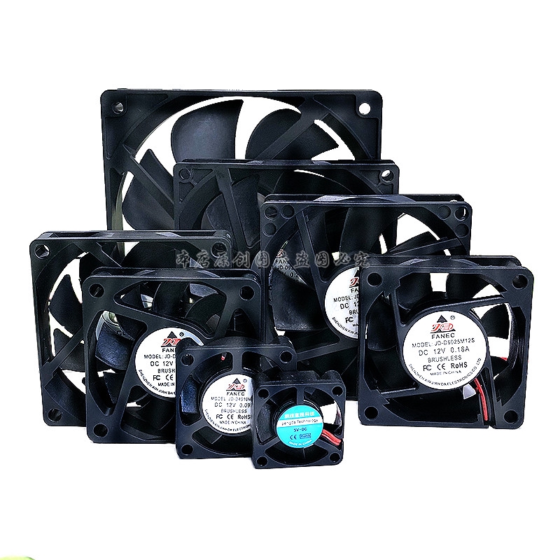 ((ข้อมูลจําเพาะต่างๆ) พัดลมระบายความร้อน CPU คอมพิวเตอร์ ขนาดเล็ก 5V 12V 3 4 5 6 7 8 9 12 ซม. 0.2A