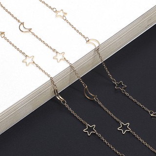 New Fashion Handmade Metal Stars Moon Reading Glasses Chain Accessories Sunglasses Necklace Eyeglass Lanyard