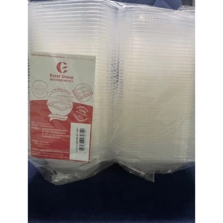 กล่องข้าวพลาสติดฝาพับ Ex601-1 Ex601-2 1แพค 50ใบ สามารถเข้าไมโครเวฟได้ กล่องข้าวพลาสติก กล่องข้าวฝาพับใส